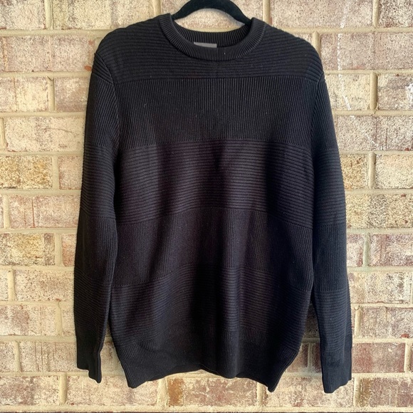 NWT H&M MEN BLACK SWEATER - Picture 2 of 3